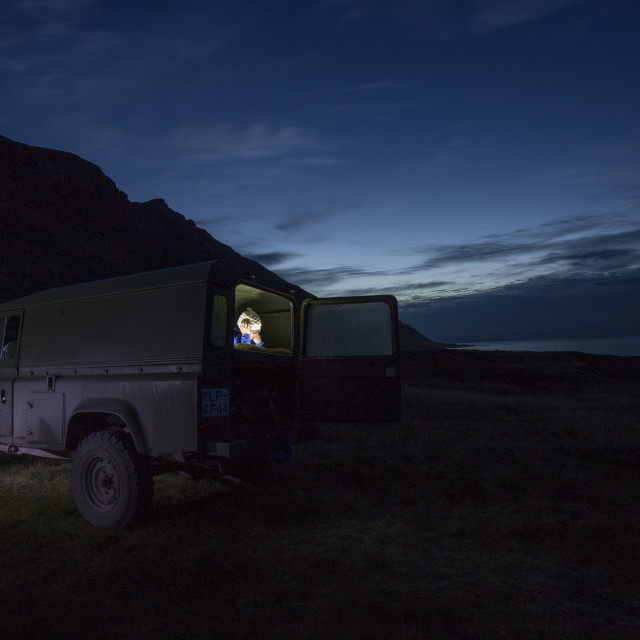 "Camping Iceland Style" stock image