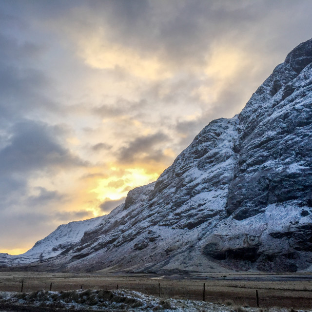 "Glen Coe sunrise" stock image