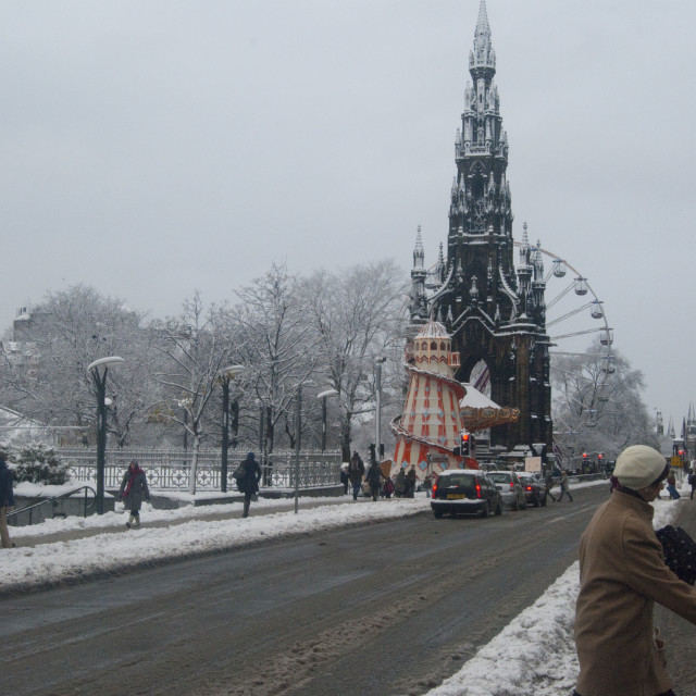 "Winter Edinburgh Scotland" stock image