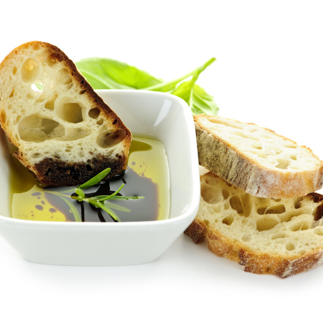"Bread olive oil and vinegar" stock image