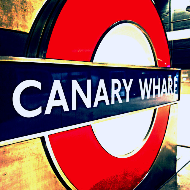 "Canary Wharf Underground Station" stock image