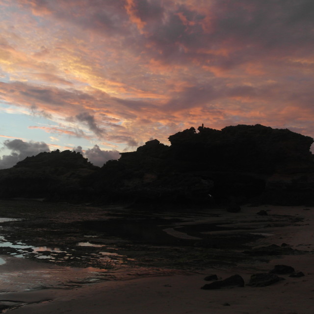 "London Bridge Rock Sunset" stock image