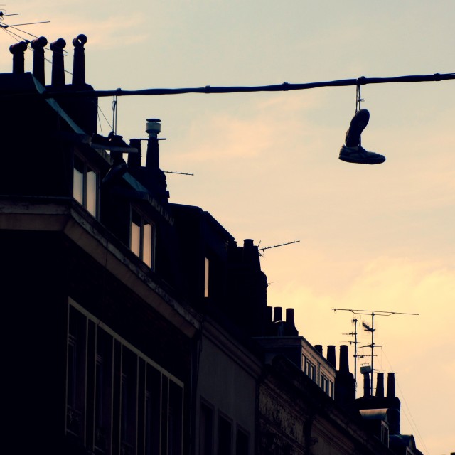 "The Story Behind the Shoe" stock image