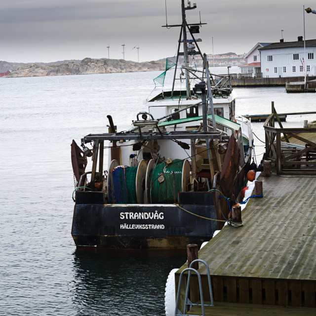 "Fishing boat at the dock" stock image