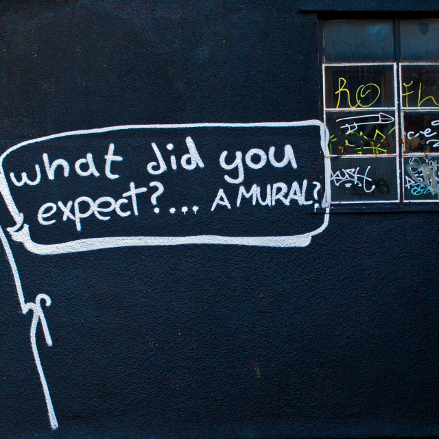 "What did you expect...a mural?" stock image