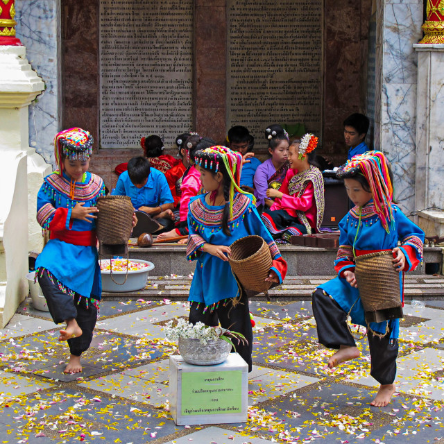 "Thai children dance" stock image