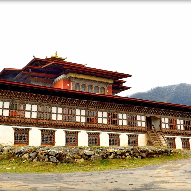 "Gangtey Monastery, Bhutan" stock image