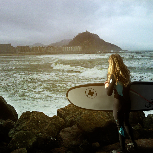 "Donostia Beach. Zurriola" stock image