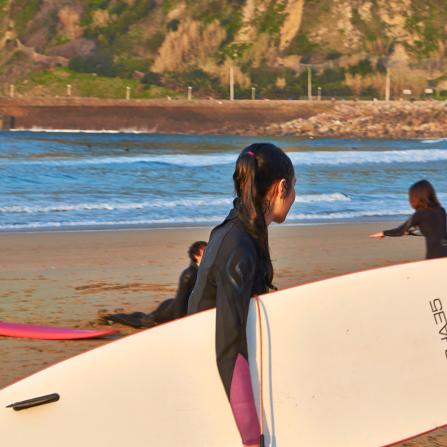 "Donostia Beach. Zurriola" stock image