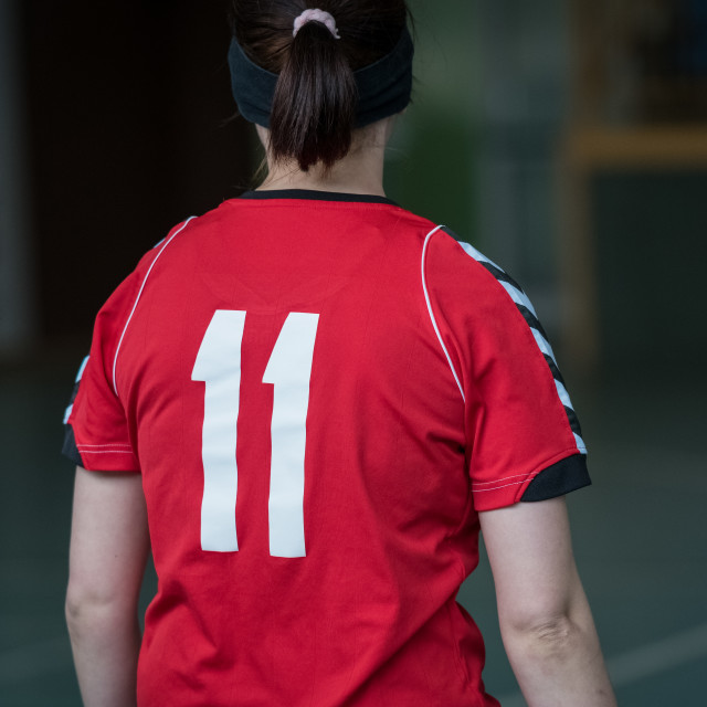 "Footsal women player" stock image