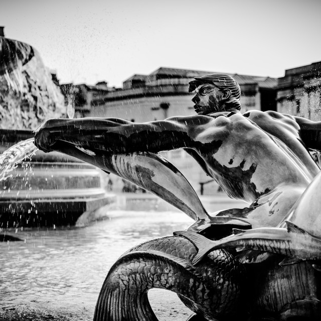 "Trafalgar Fountain #1" stock image