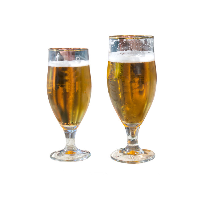 "Two beers isolated on white" stock image