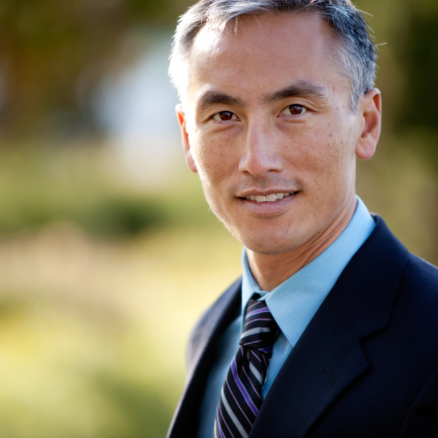 "Middle Aged Businessman in Suit and Tie" stock image