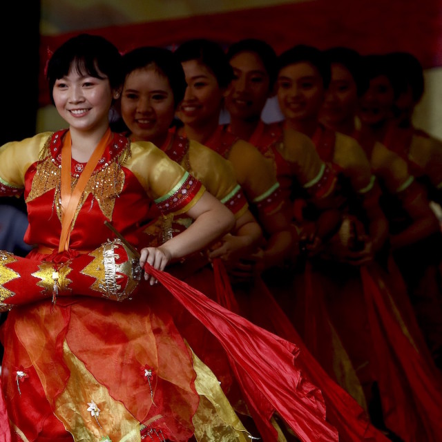 "Traditional dances china" stock image