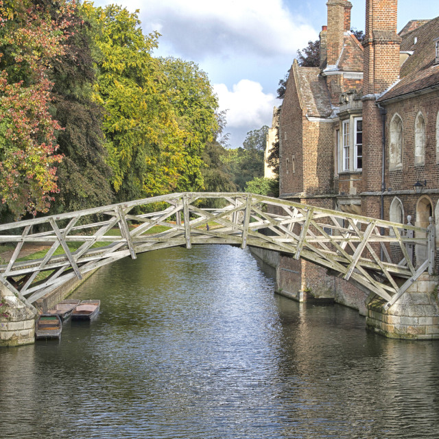 "Mathematical Bridge in Cambridge" stock image
