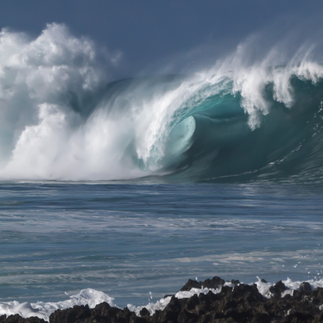 "Waimea bay wave" stock image