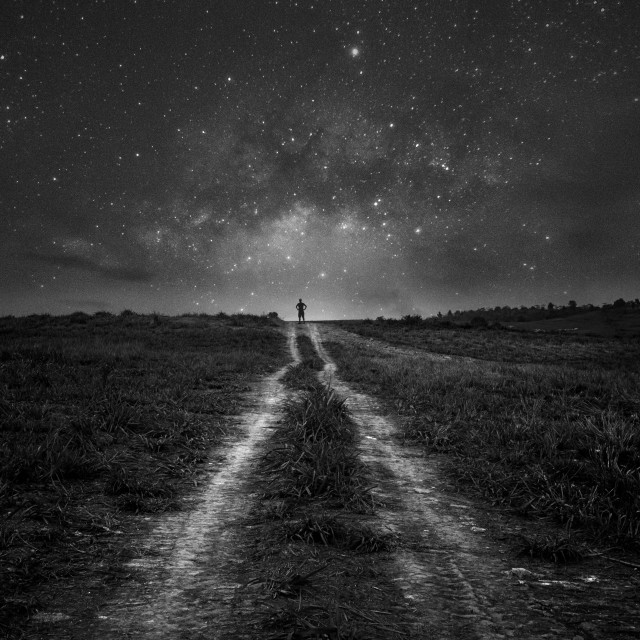"Path to the milkyway" stock image