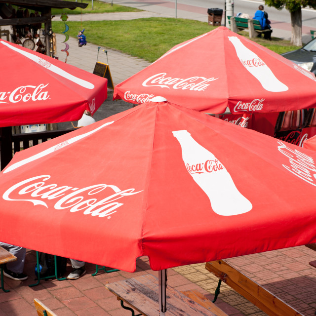 "Coca Cola logo sunshades" stock image