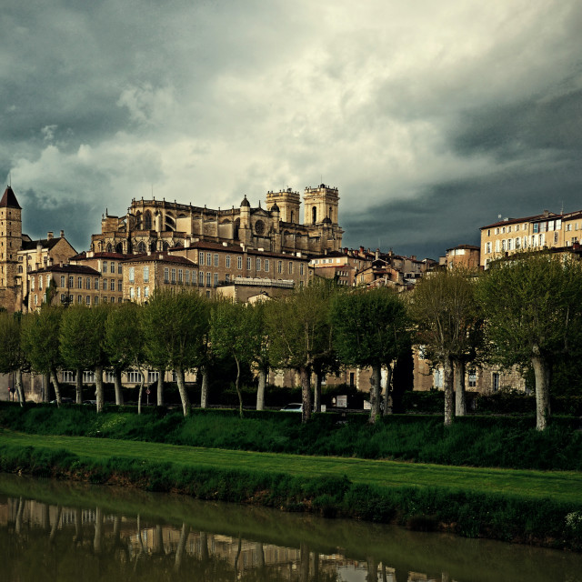 "Back sight of Sainte-Marie cathedral, Auch, France" stock image