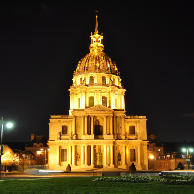 "Dome of Les Invalides in Paris, France" stock image