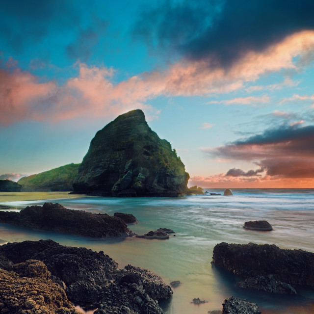 "Calm moment on a beach ..." stock image