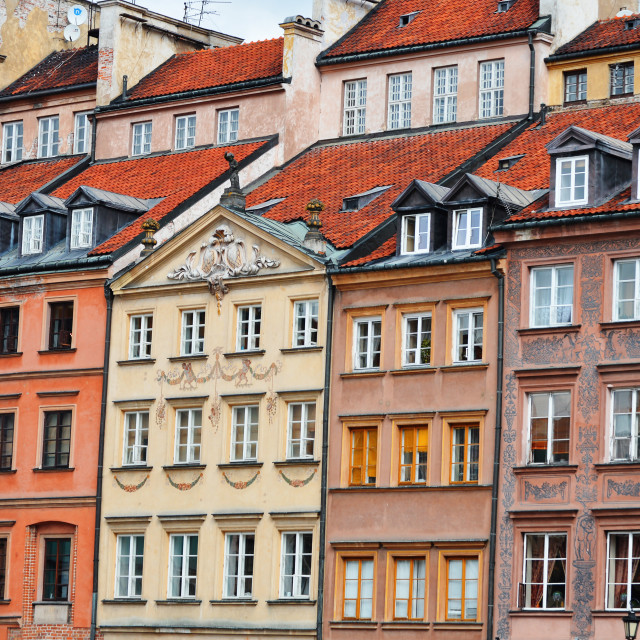 "Architecture of Old Town in Warsaw, Poland" stock image