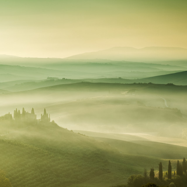 "Tuscany sunrise" by Sergio Lanza - $91.15 "Tuscany sunrise" stock image