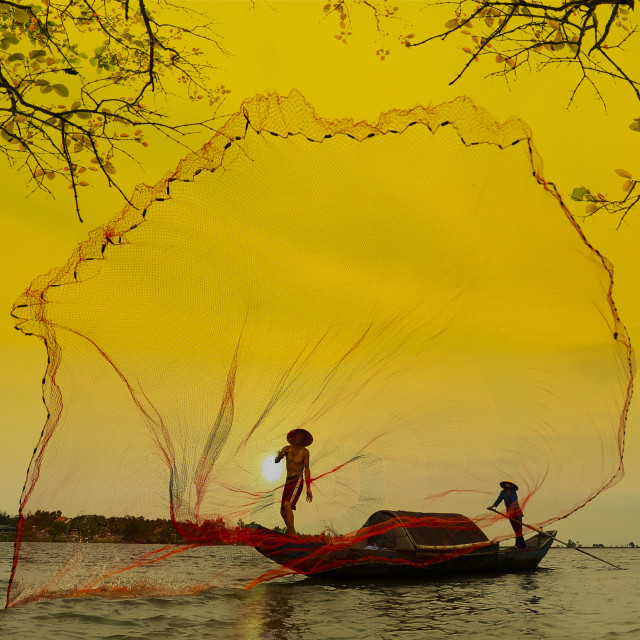 "Casting net" stock image