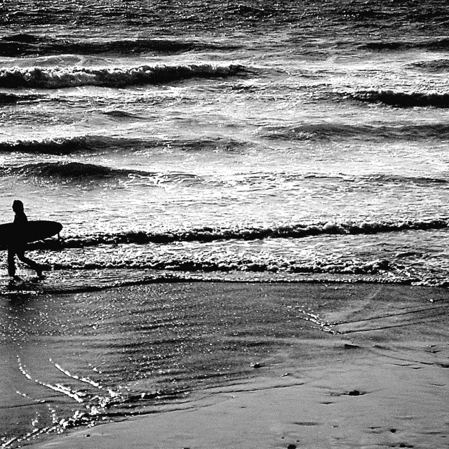 "Lone Surfer" stock image