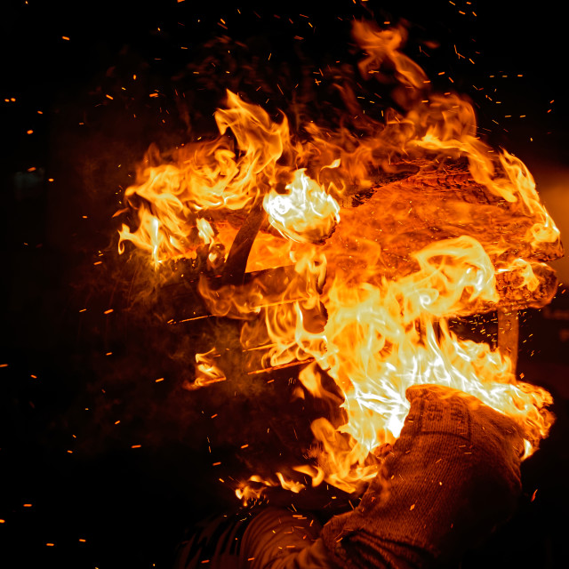 "Ottery Tar Barrels - 2015" stock image