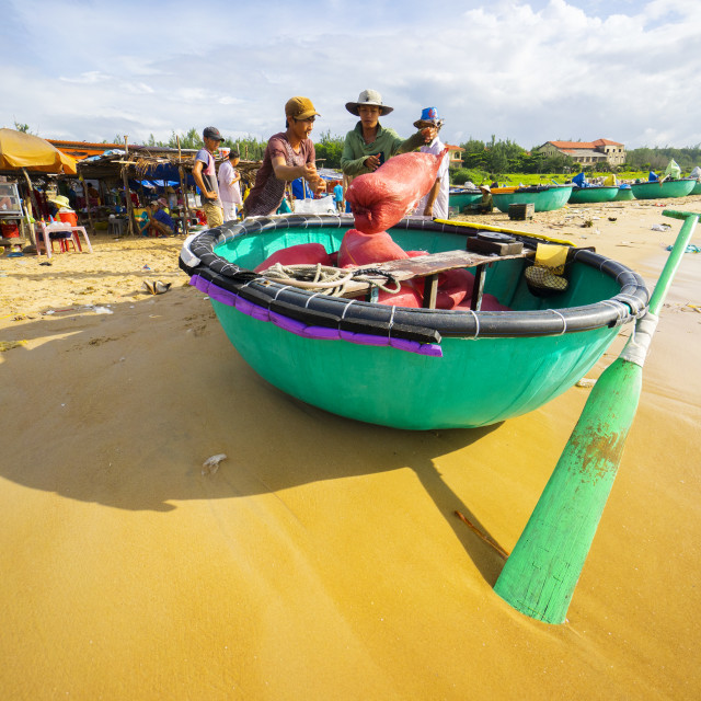 "fisherman working in the morning" stock image