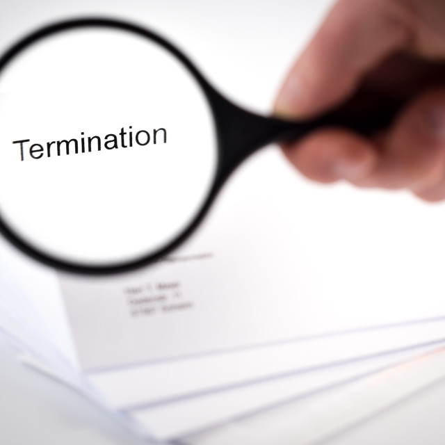 "termination" stock image