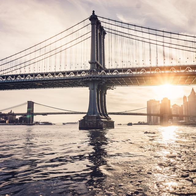 "Two Bridges" stock image