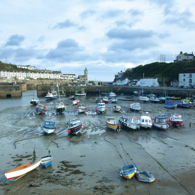 "Porthleven Harbour" stock image