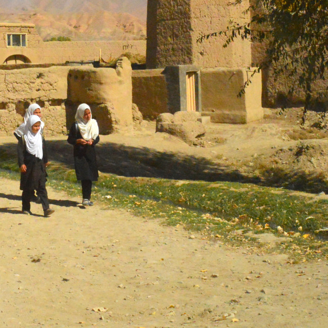 "Hazara Schoolgirls" by Keith MacIntosh FRGS - £10.00 "Hazara Schoolgirls" stock image