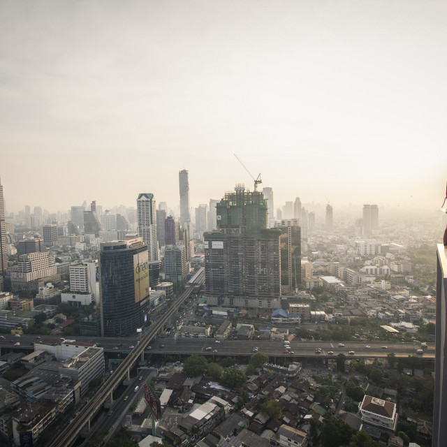 "Handstand over Bangkok" stock image