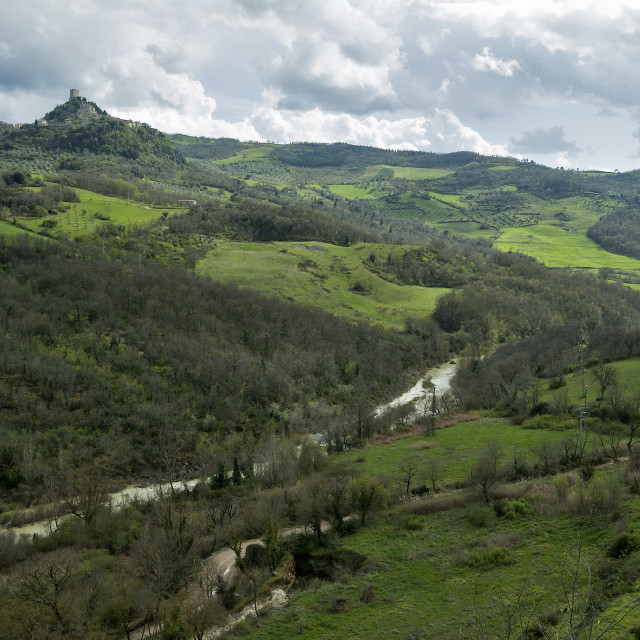 "Tuscan landscape Siena hills" stock image