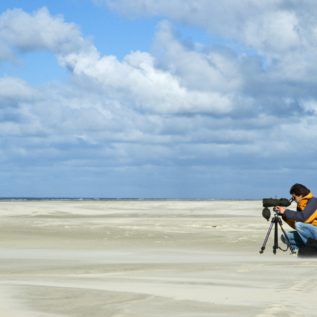 "Vogelaar, Birdwatcher" stock image