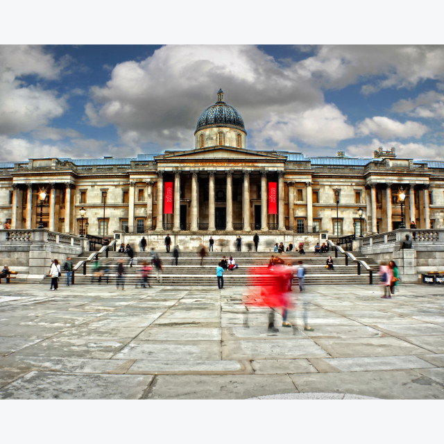 "Trafalgar Square Long Exposure" stock image