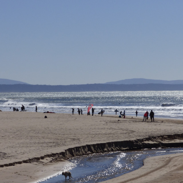 "Beach and People" stock image