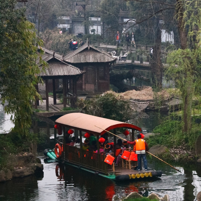 "Chinese boat" stock image