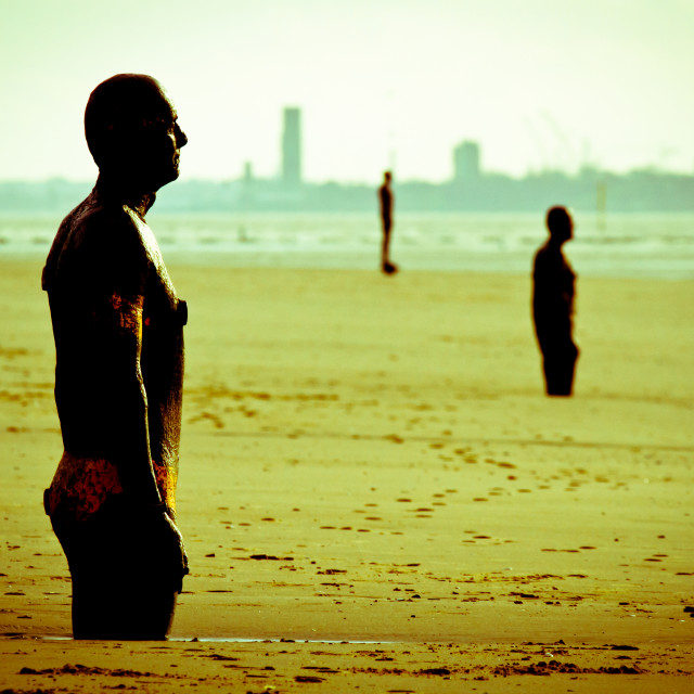 "Another Place Crosby Antony Gormley" stock image