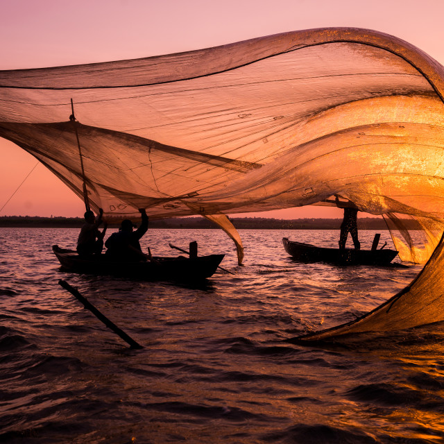 "fishing net gone with the wind" stock image