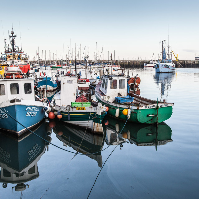 "Scarborough Fishing Boats" stock image