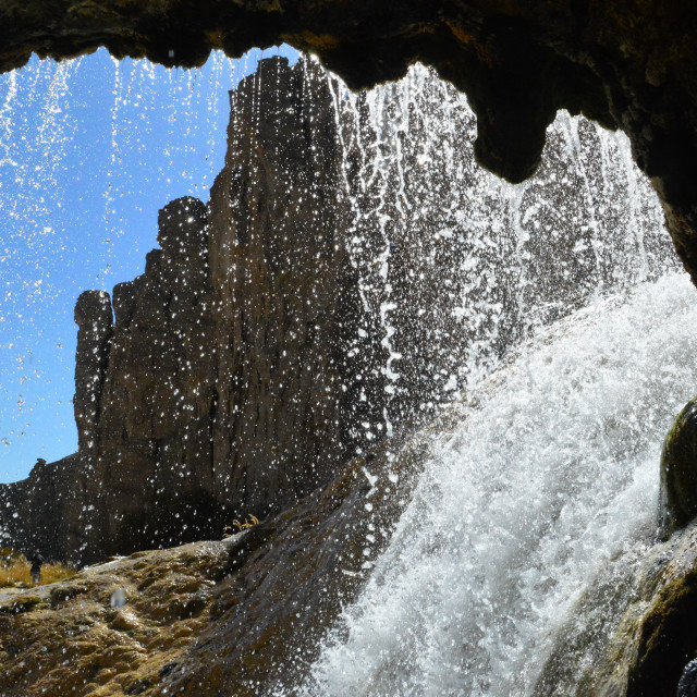 "Under the Falls" by Keith MacIntosh FRGS - £10.00 "Under the Falls" stock image