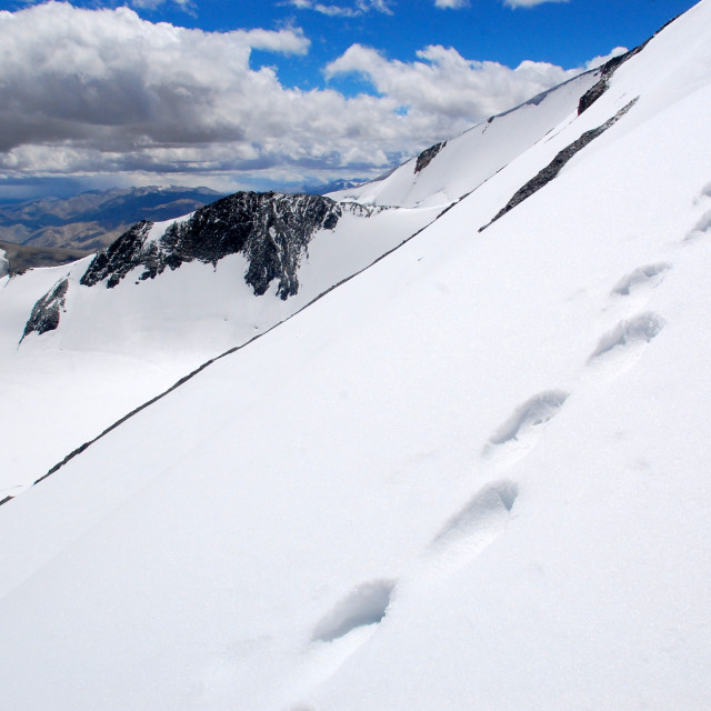 "Alone on the Mountain" stock image