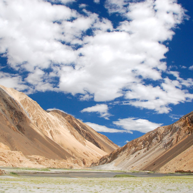 "High Mountains, High Clouds" stock image