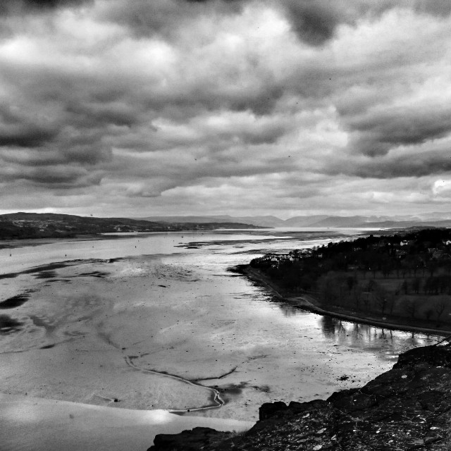 "The Clyde from Dumbarton Rock" stock image