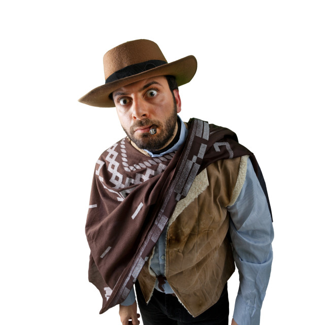 "WOW Gunfighter in the old wild west" stock image