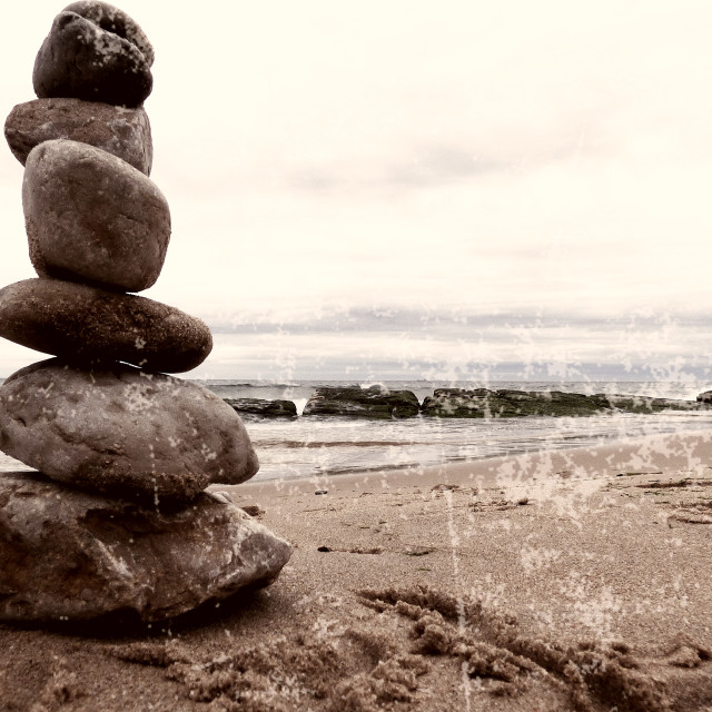 "ZEN ROCKS" stock image